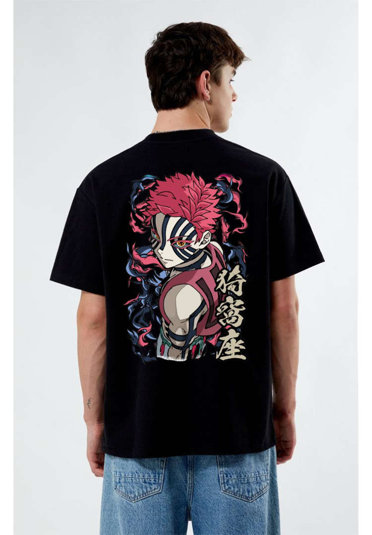 Demon Slayer Akaza "Upper Three" Graphic T-Shirt