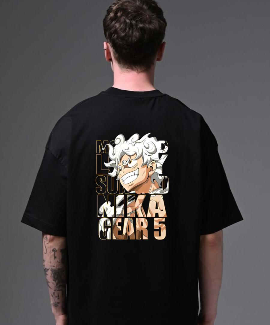 Nika Gear 5 Oversize Black Streetwear Tee