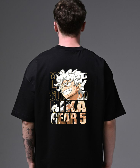 Nika Gear 5 Oversize Black Streetwear Tee